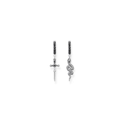 Boucles d'oreilles créoles Thomas Sabo Sterling Silver en argent et PVD